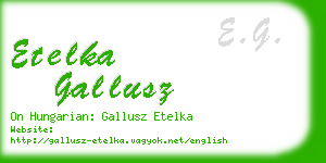 etelka gallusz business card